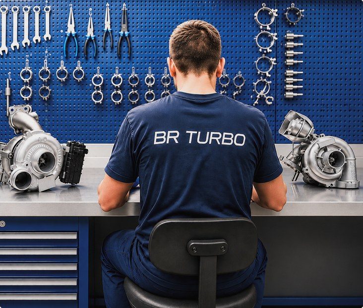 BR Turbon asiantuntija kunnostaa turboahdinta